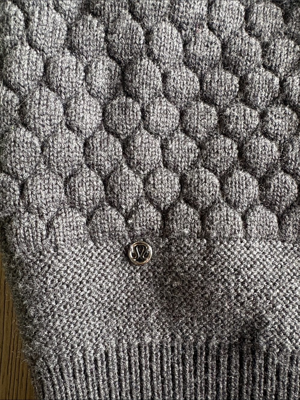 lululemon Gray Textured Open-Front Knit Cardigan - Picture 2 of 5